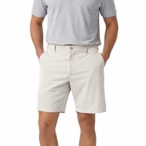 Peter Millar Shorts Men's 40 Salem Performance Stone Beige Khaki Golf Prep Logo